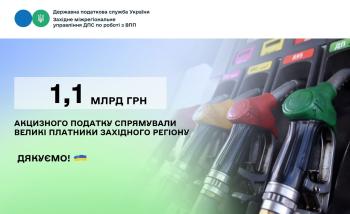 Великі платники Західного регіону збільшили надходження акцизного податку на 33%